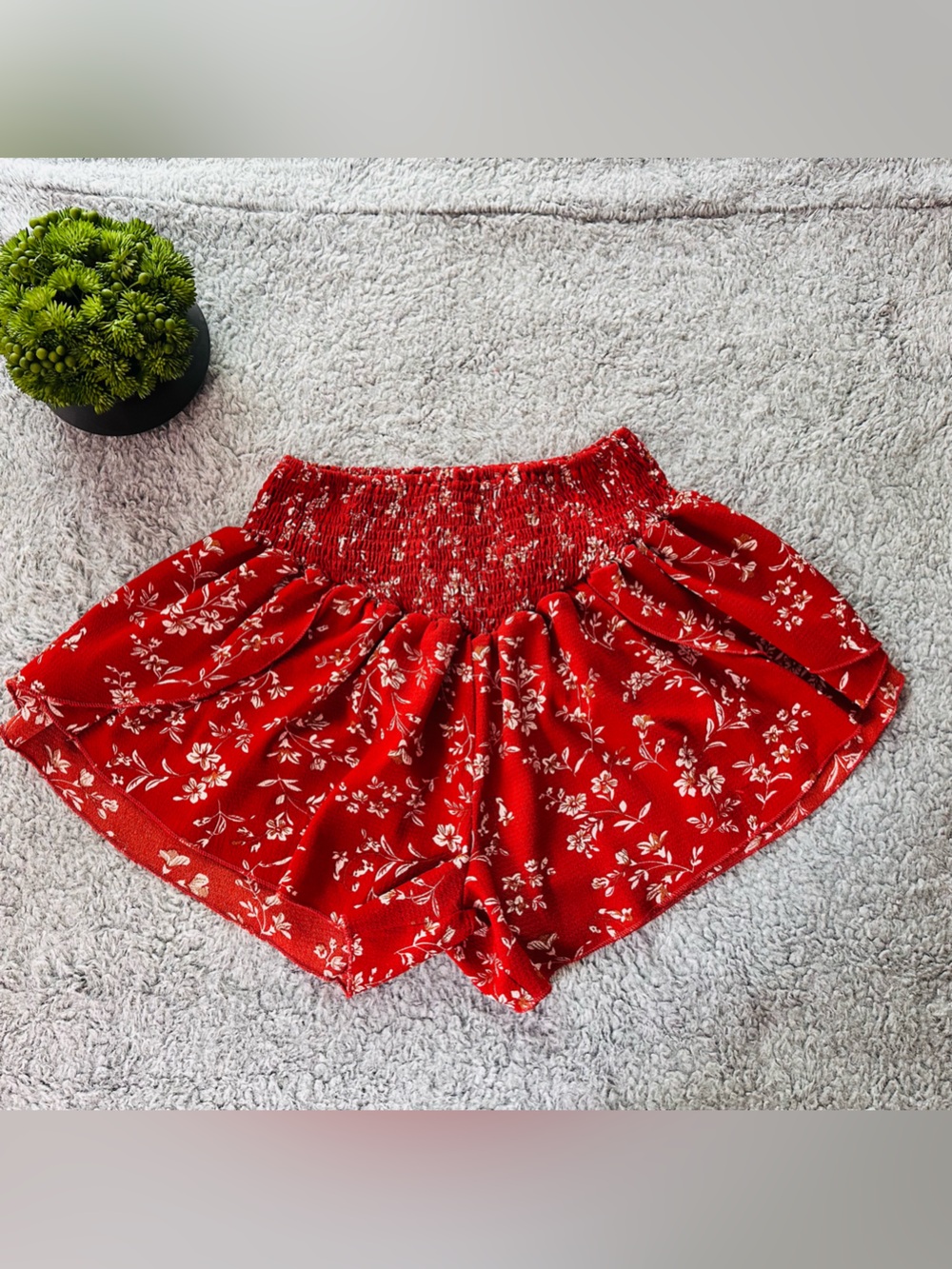 🌺 Cottagecore Floral Smocked Boho Shorts | Coquette Y2K Lounge Shorts